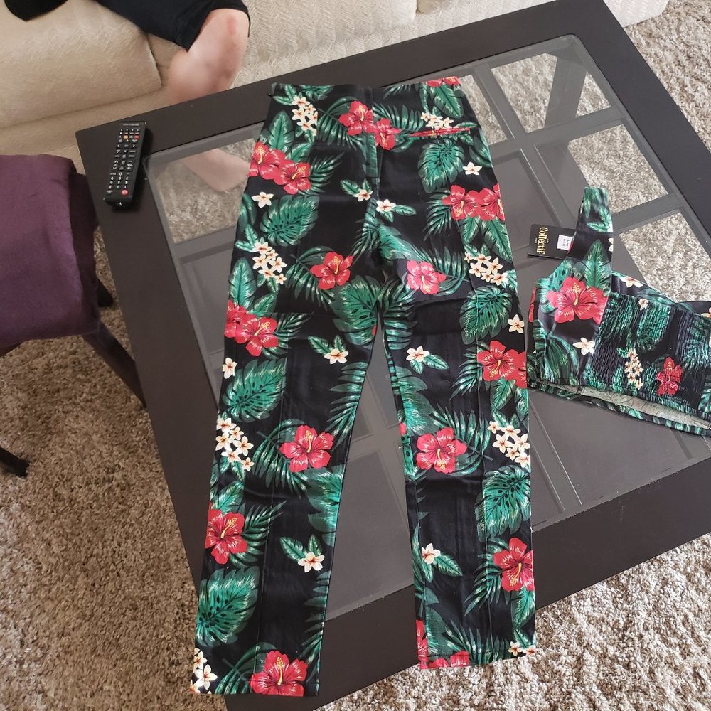 Collectif Chloe Tropical Paradise Pants Size M